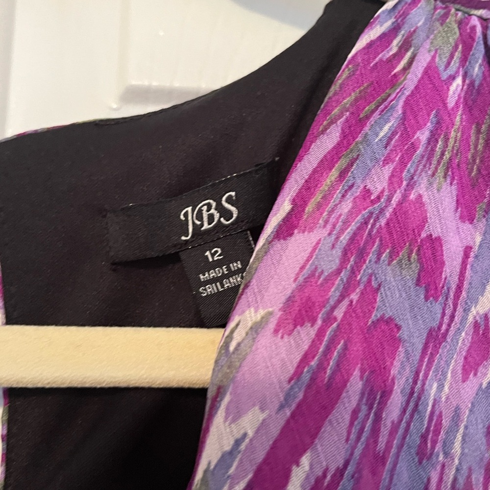 J.B.S. Women's Maxi Dress in Purple and Black Swirl - Picture 2 of 3